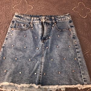WILD FABLE STUDDED DENIM MINI SKIRT